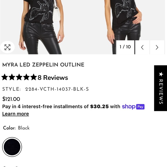 NEW LAUREN MOSHI MYRA LED ZEPPELIN OUTLINE - Picture 3 of 9